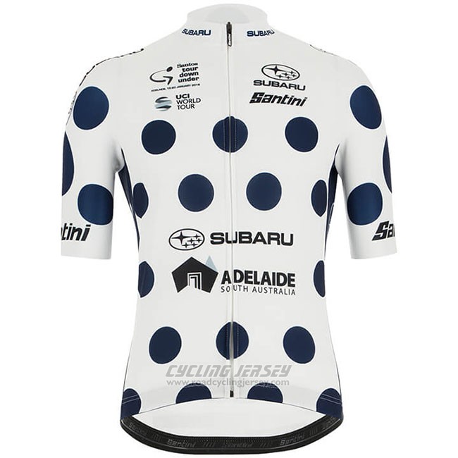 2019 Cycling Jersey Tour Down Under Bluee White Short Sleeve and Bib Short